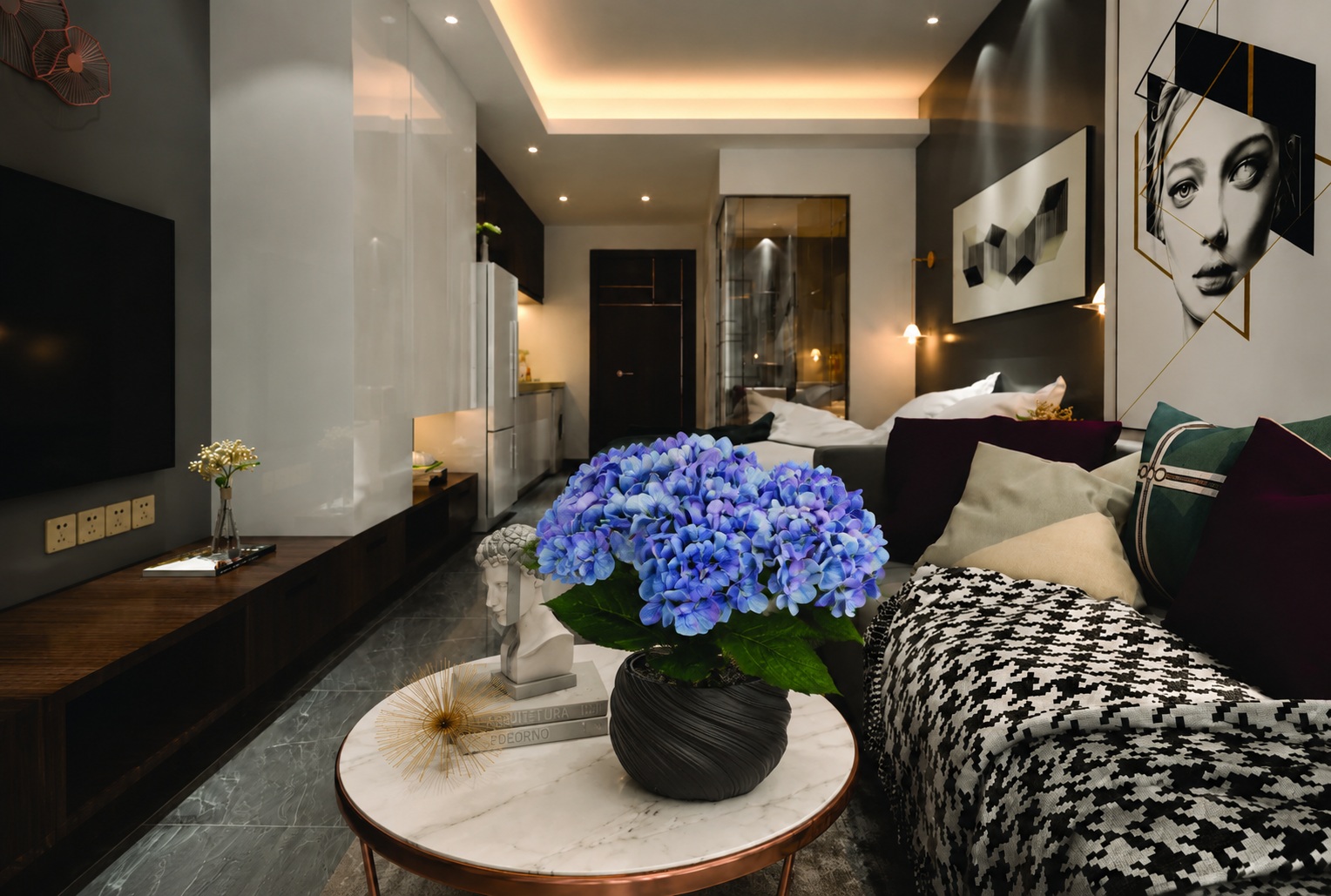 Buquê de Hortênsia Premium com 5 Flores