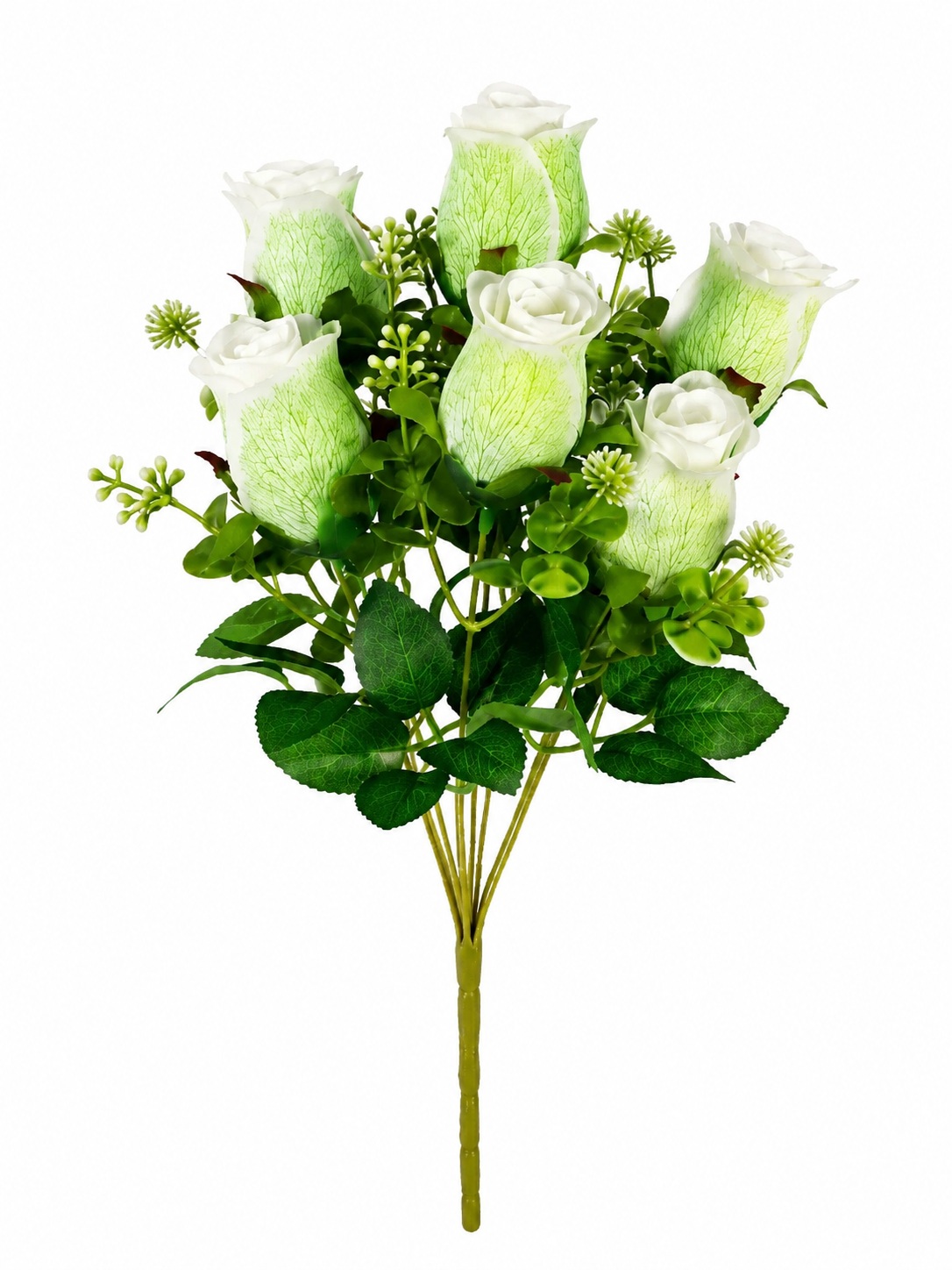 Buquê de Rosas Artificiais com 7 Botões de Rosas