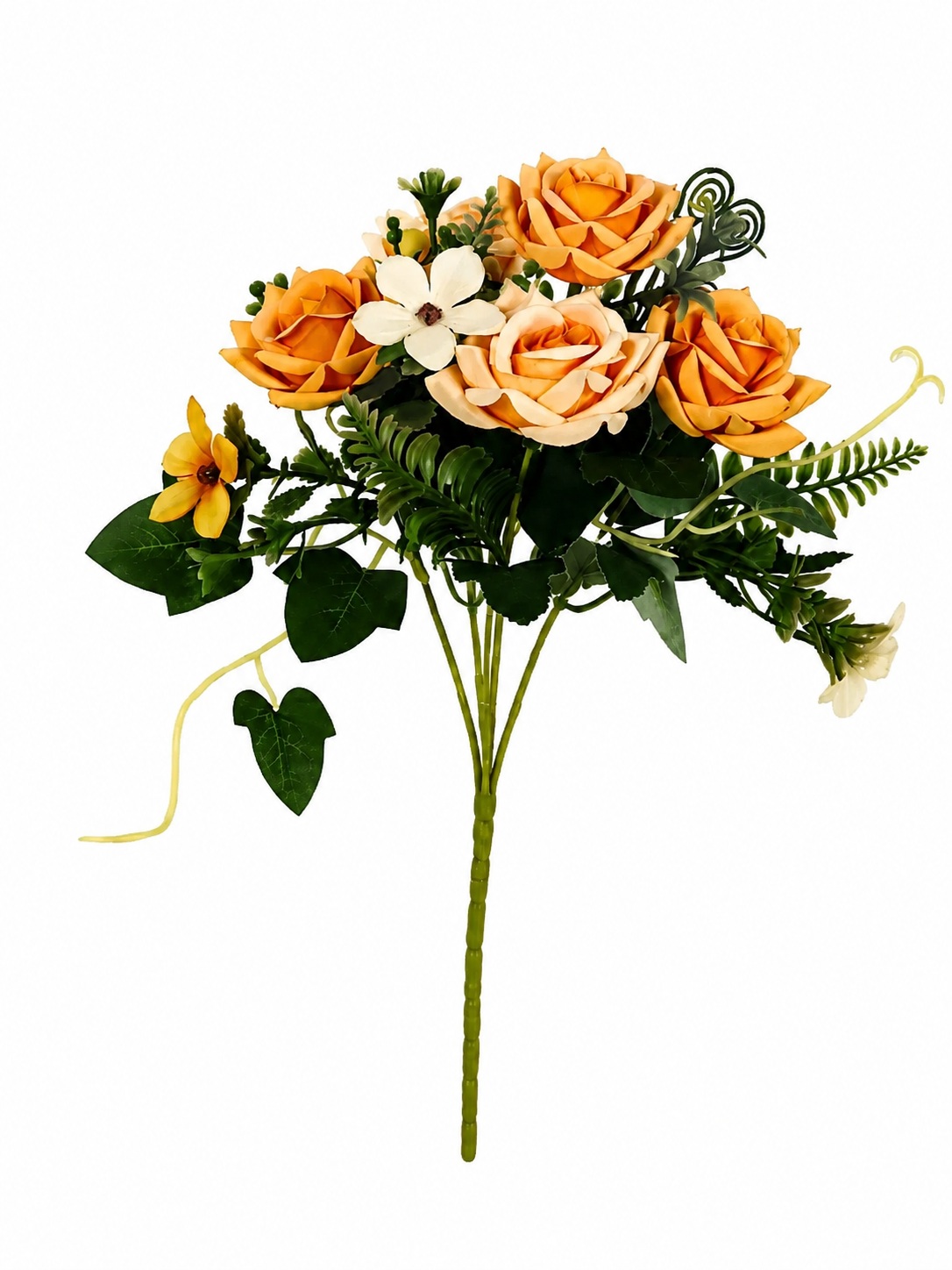 Mini Buquê de Flores Rosas com 5 Flores - 28cm