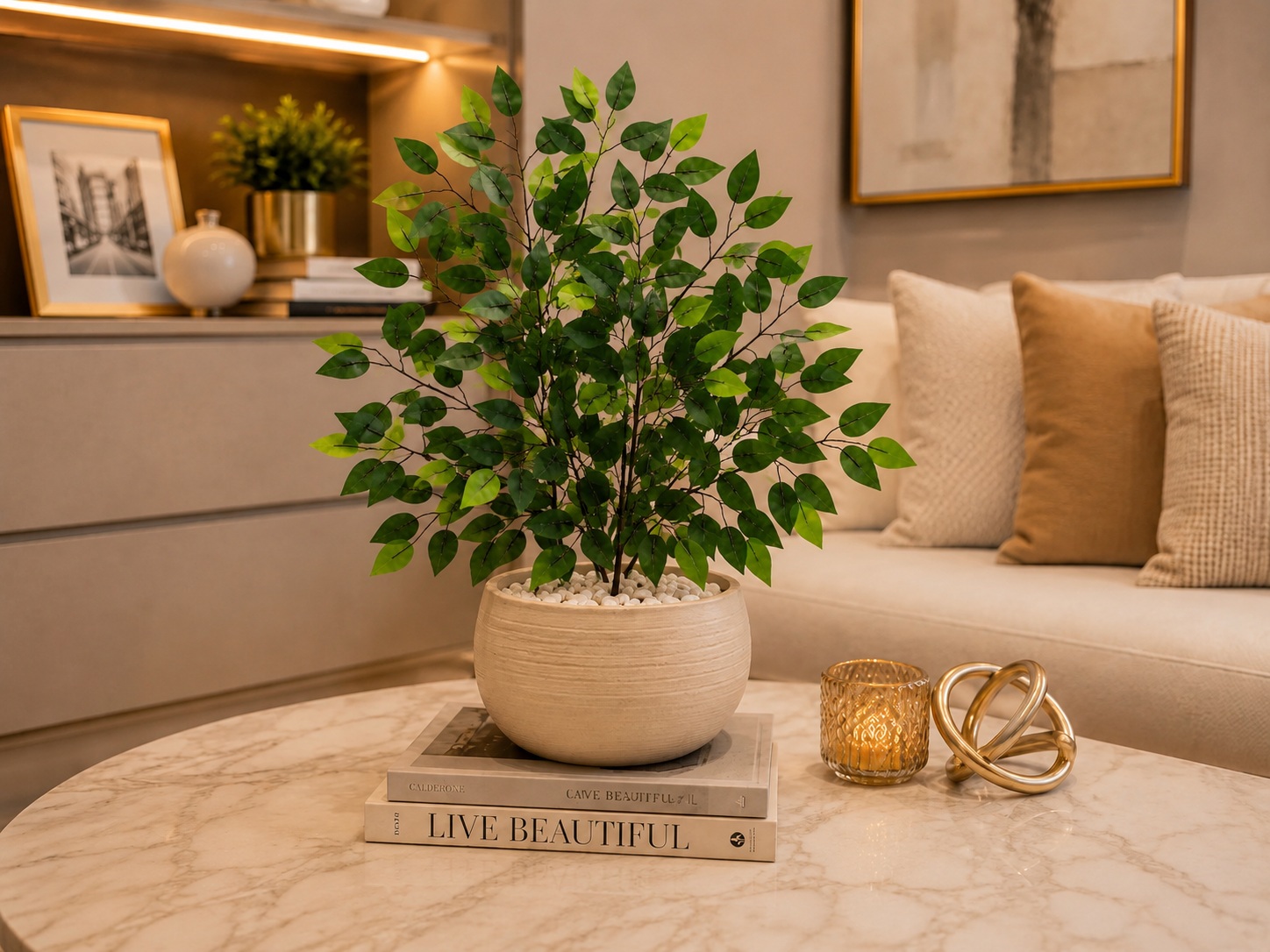 Planta Ficus Artificial Verde com 39 Folhas
